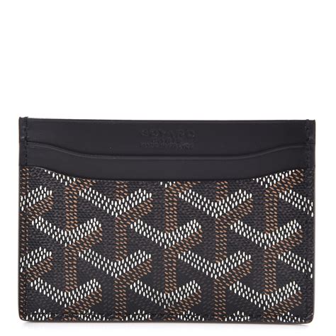 goyard card holder black